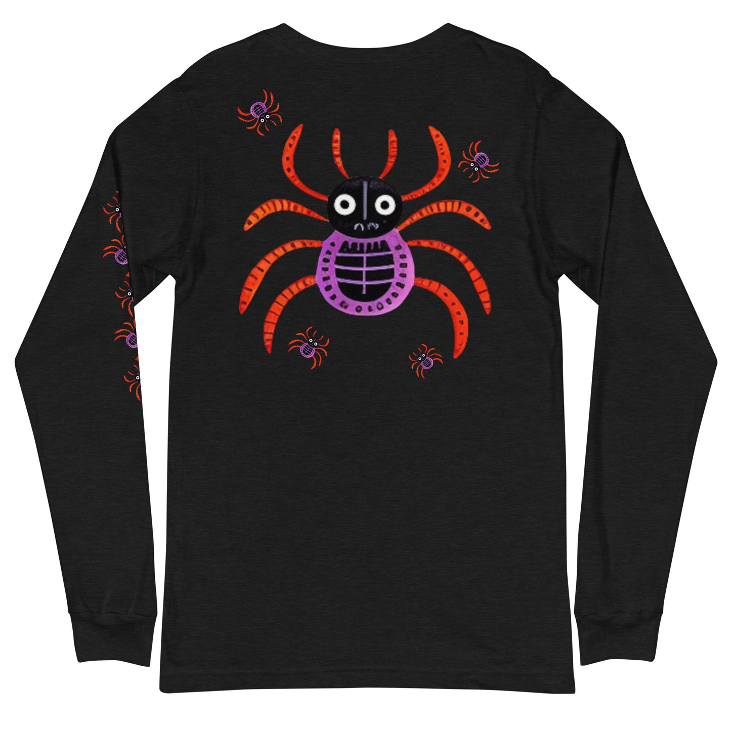 Striped Spider Critter #01 Unisex Long Sleeve Tee
