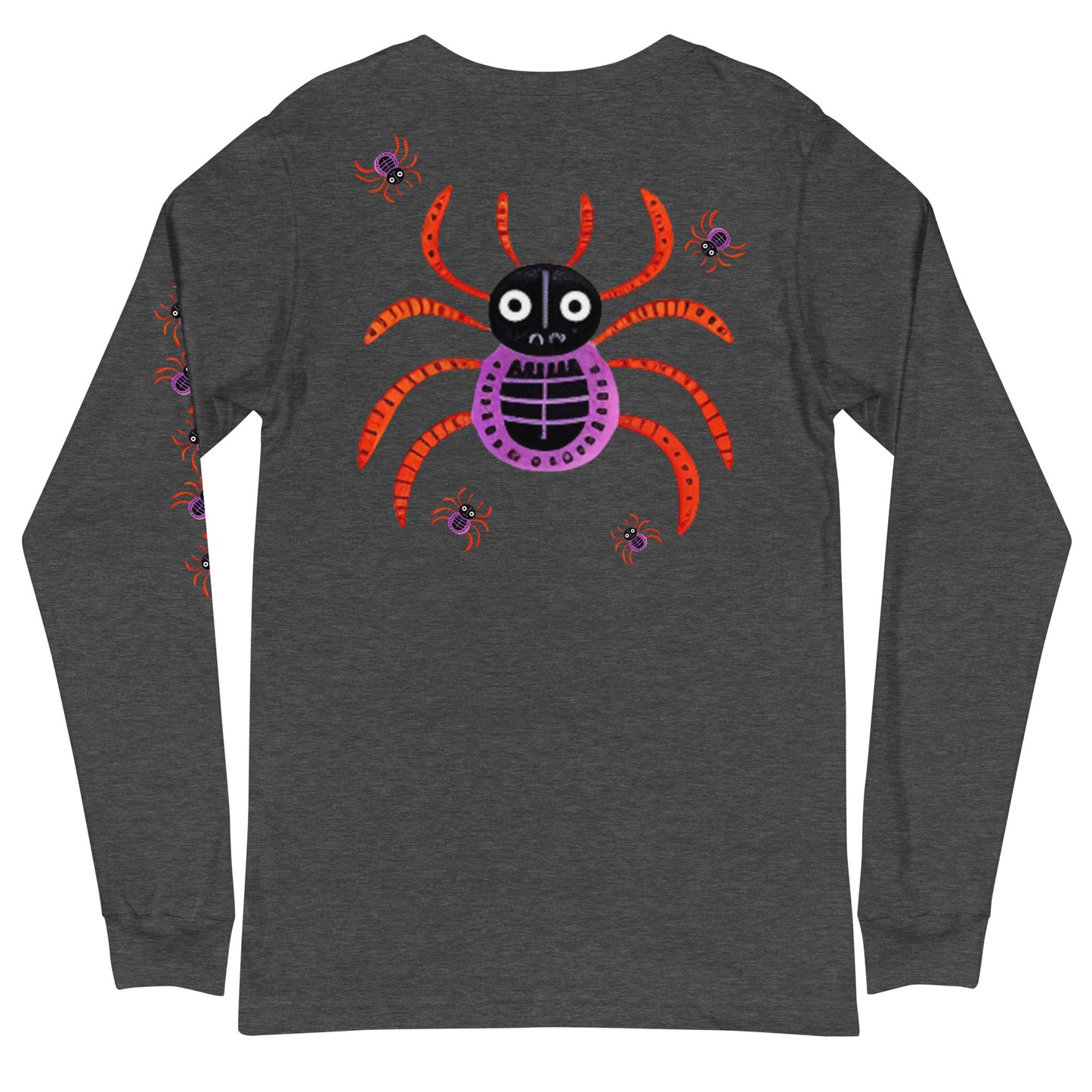 Striped Spider Critter #01 Unisex Long Sleeve Tee