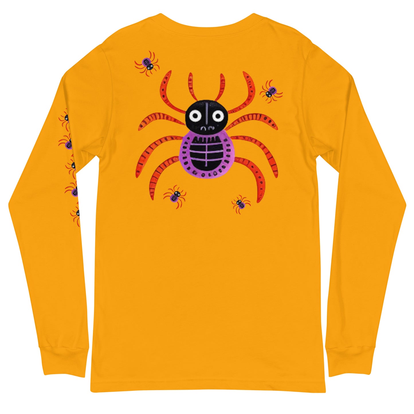 Striped Spider Critter #01 Unisex Long Sleeve Tee