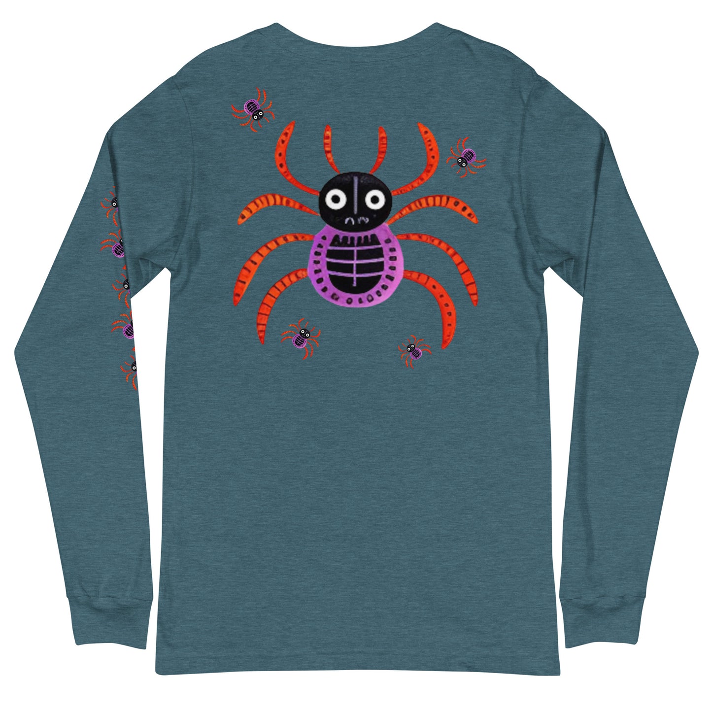 Striped Spider Critter #01 Unisex Long Sleeve Tee