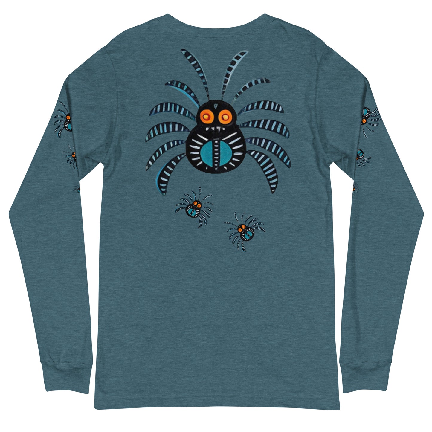 Striped Spider Critter #02 Unisex Long Sleeve Tee