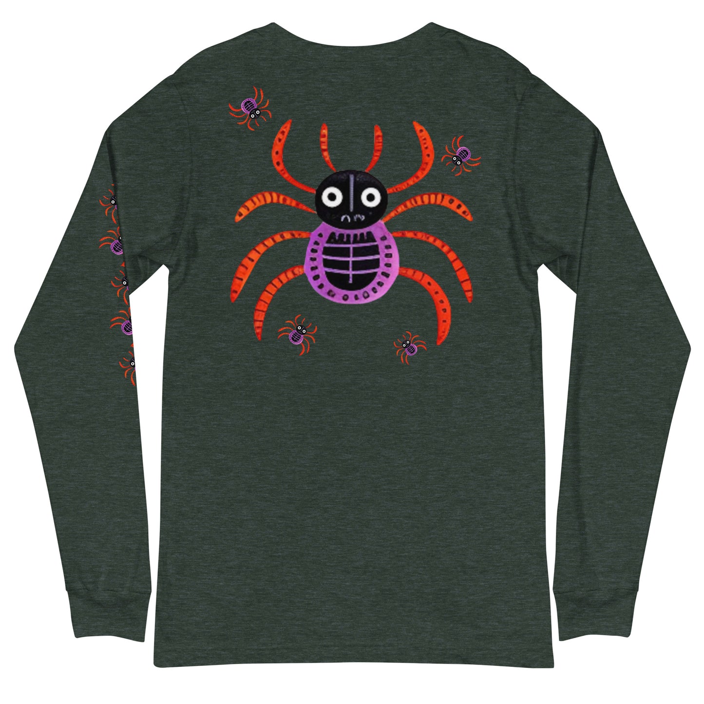 Striped Spider Critter #01 Unisex Long Sleeve Tee