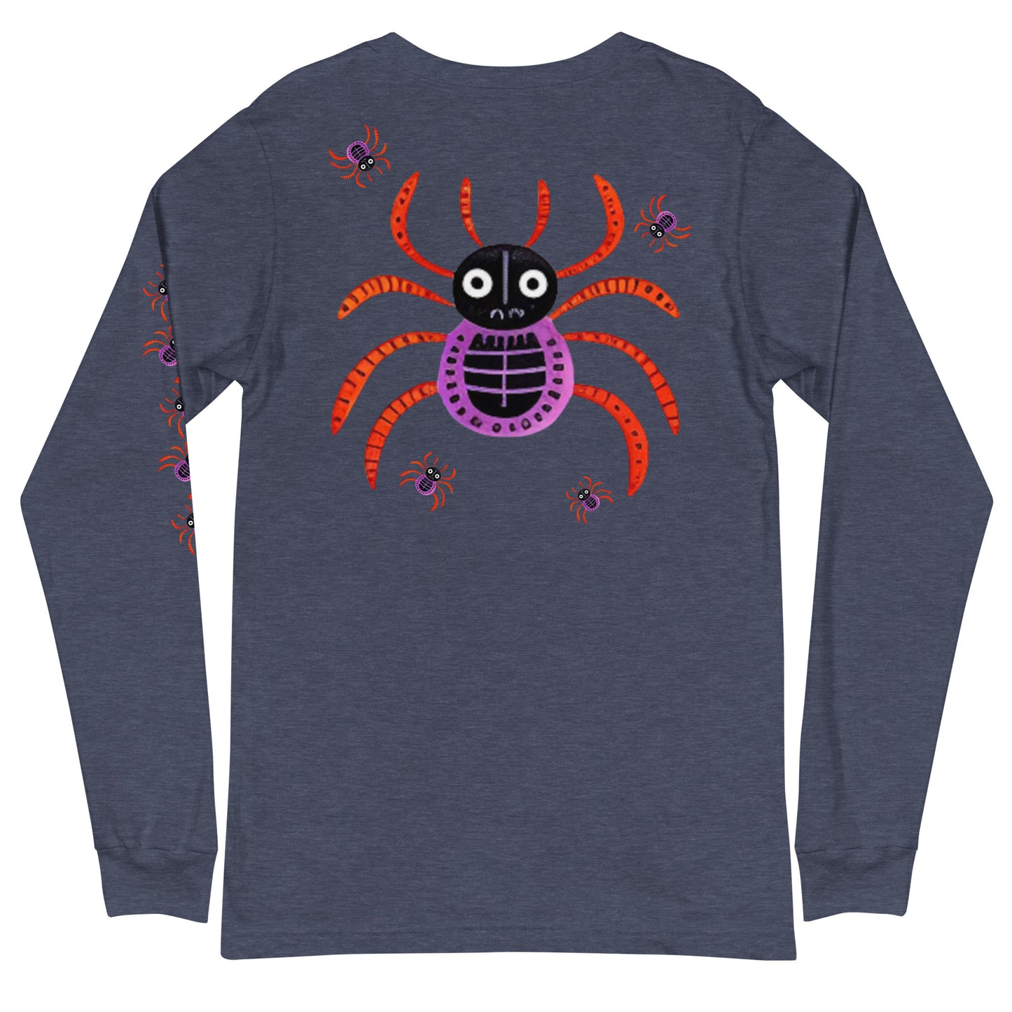 Striped Spider Critter #01 Unisex Long Sleeve Tee