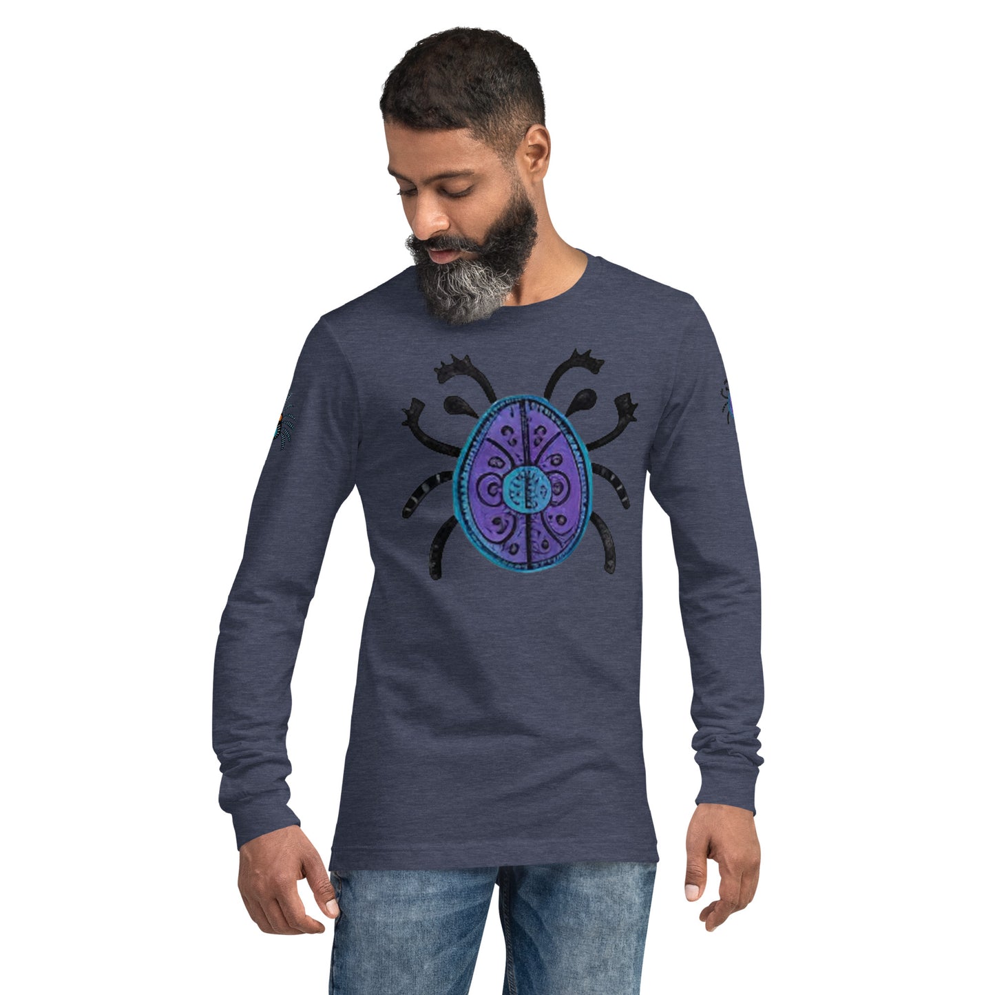 Striped Spider Critter #04 Unisex Long Sleeve Tee