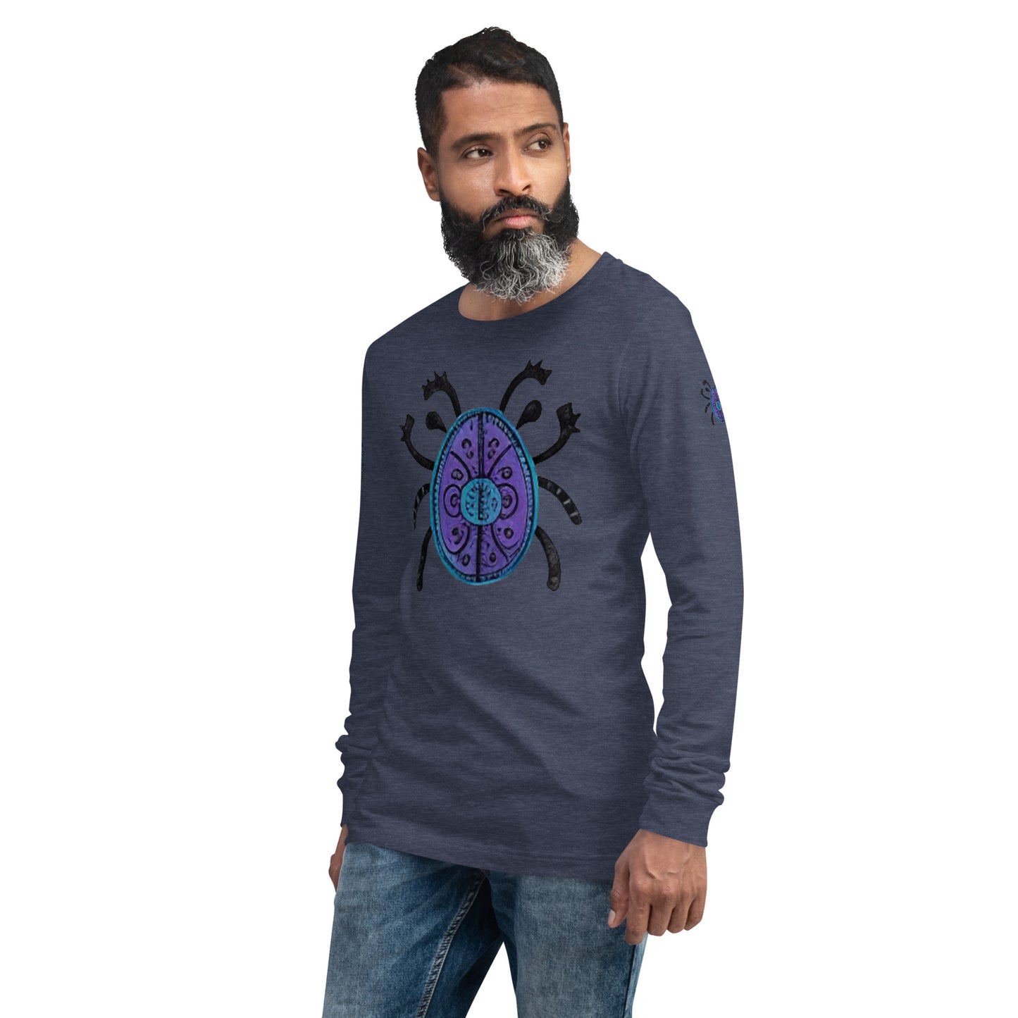 Striped Spider Critter #04 Unisex Long Sleeve Tee