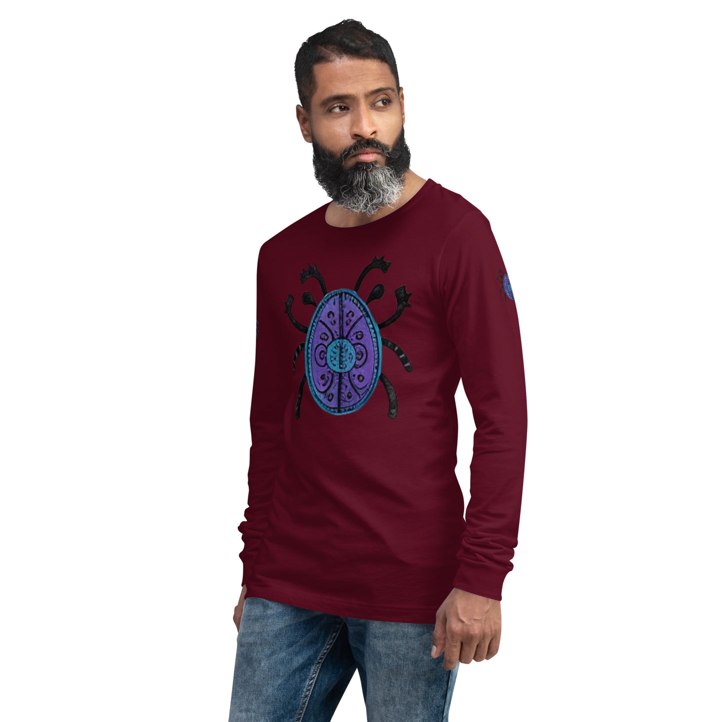 Striped Spider Critter #04 Unisex Long Sleeve Tee