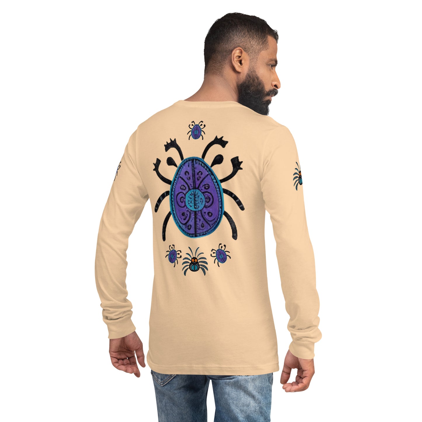 Striped Spider Critter #04 Unisex Long Sleeve Tee