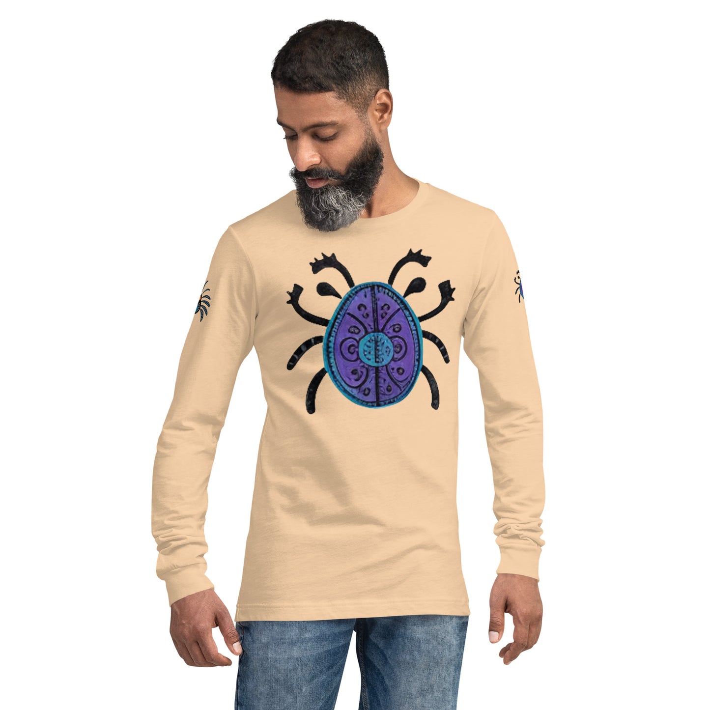 Striped Spider Critter #04 Unisex Long Sleeve Tee