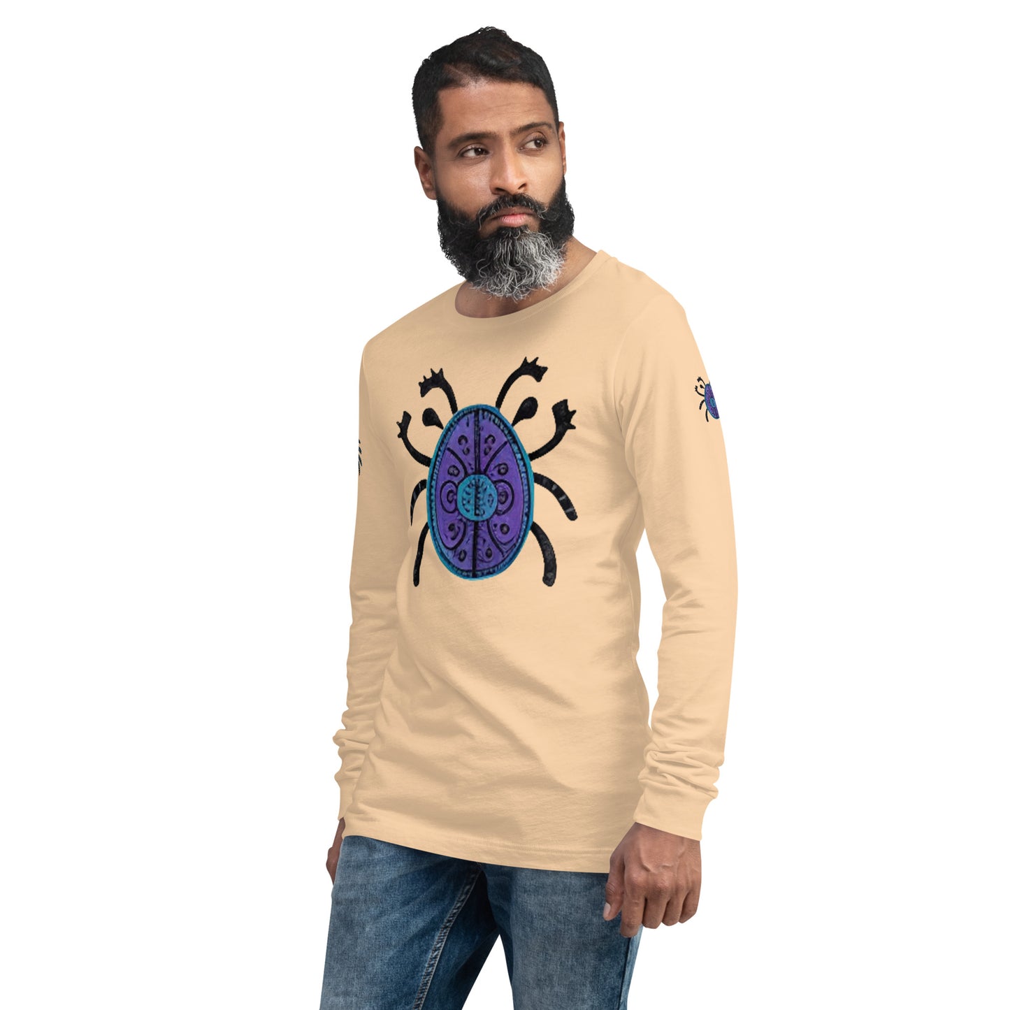 Striped Spider Critter #04 Unisex Long Sleeve Tee