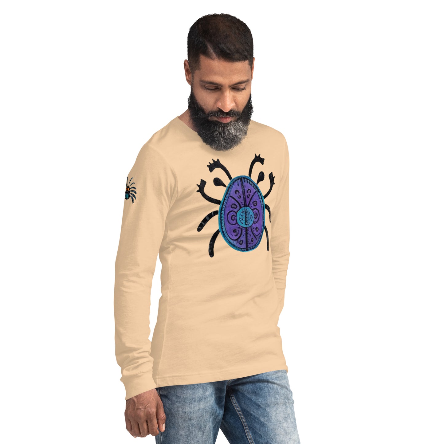 Striped Spider Critter #04 Unisex Long Sleeve Tee