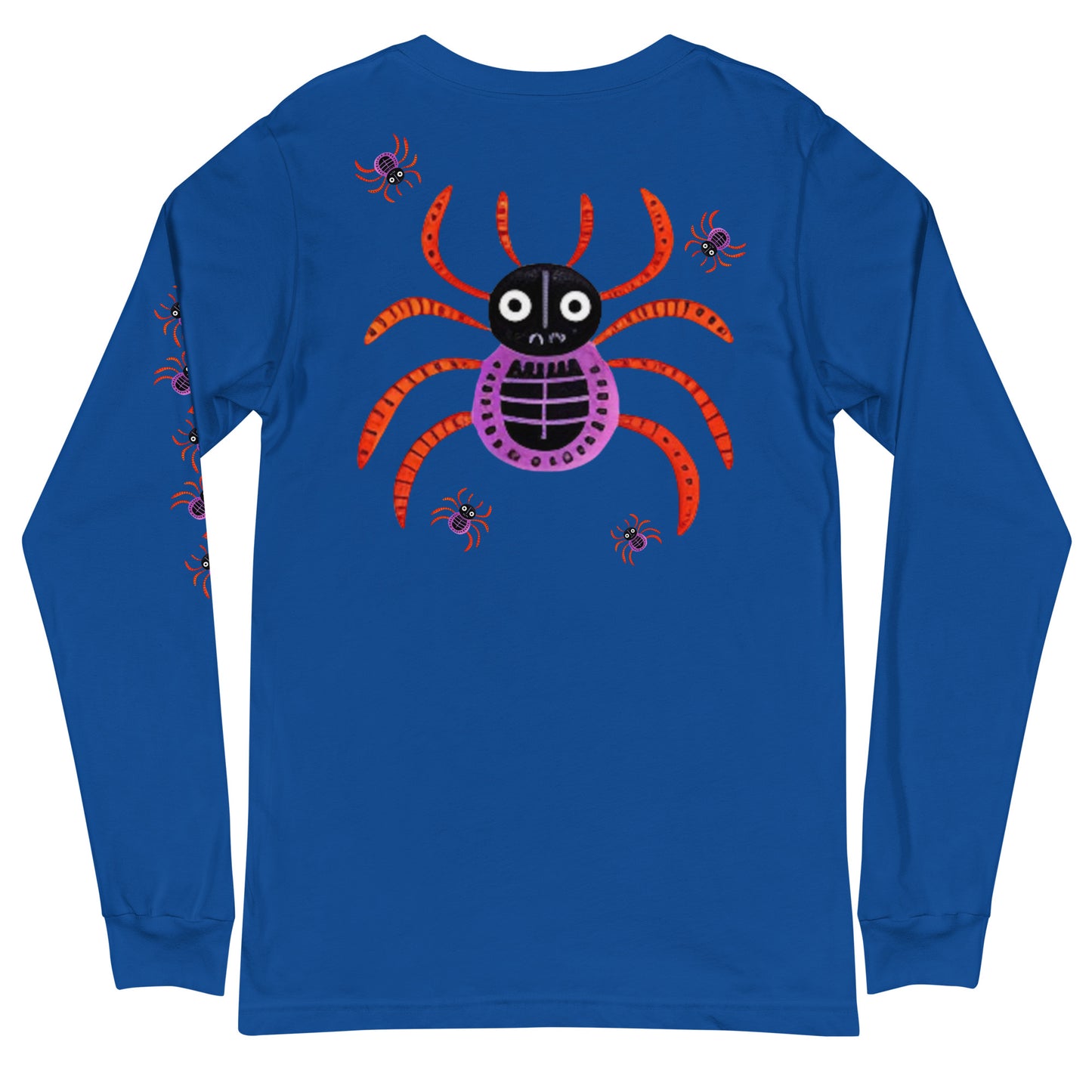 Striped Spider Critter #01 Unisex Long Sleeve Tee