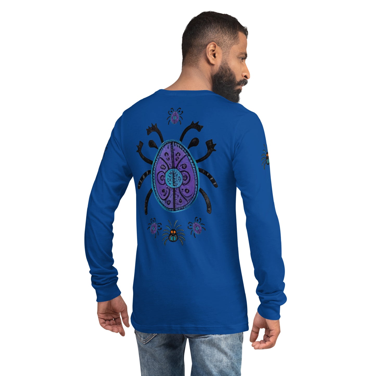Striped Spider Critter #04 Unisex Long Sleeve Tee