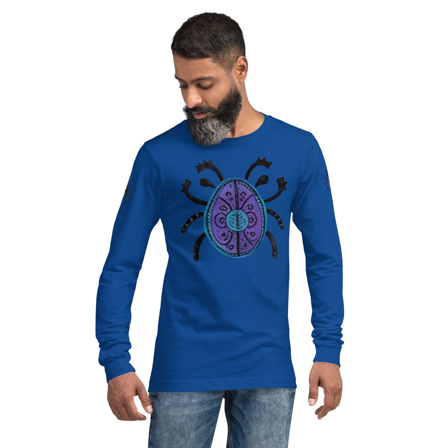 Striped Spider Critter #04 Unisex Long Sleeve Tee
