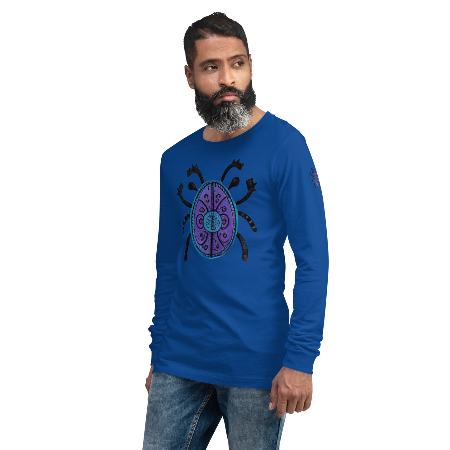 Striped Spider Critter #04 Unisex Long Sleeve Tee