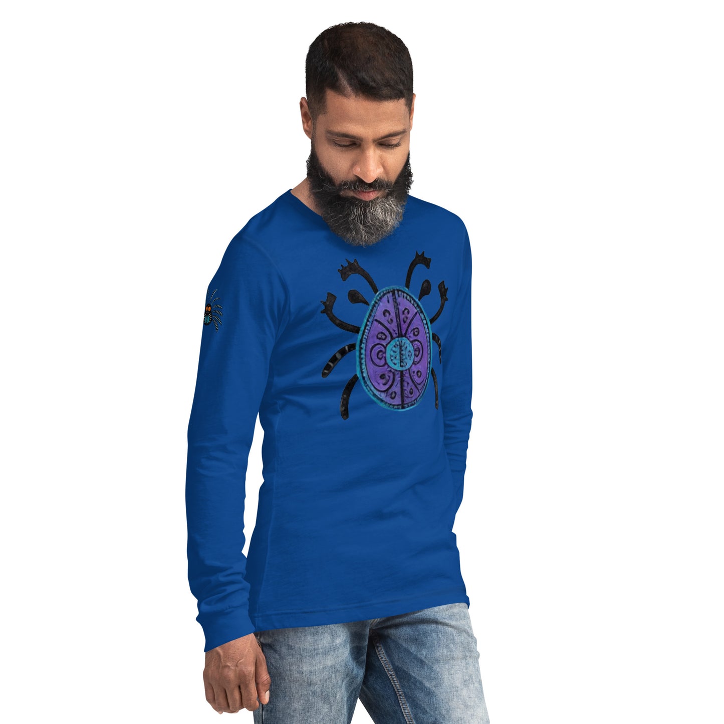 Striped Spider Critter #04 Unisex Long Sleeve Tee