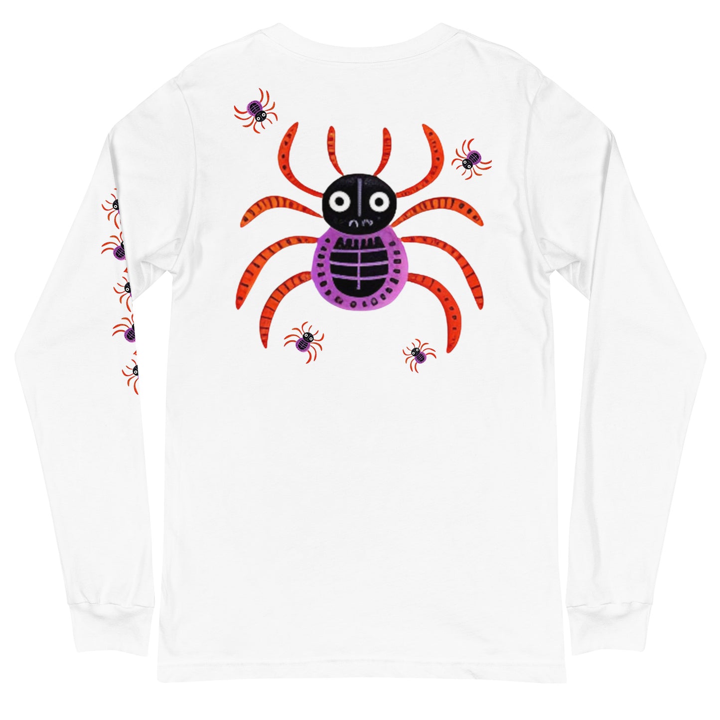 Striped Spider Critter #01 Unisex Long Sleeve Tee