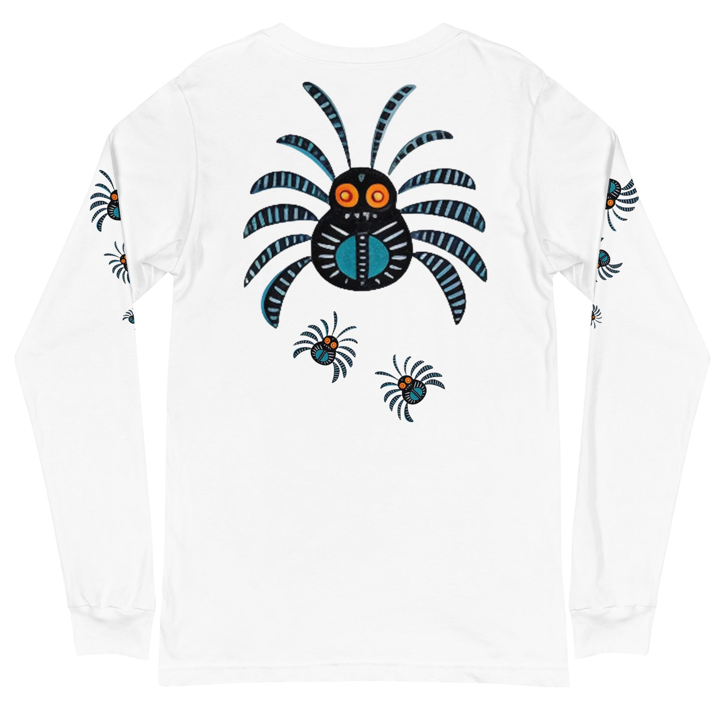 Striped Spider Critter #02 Unisex Long Sleeve Tee