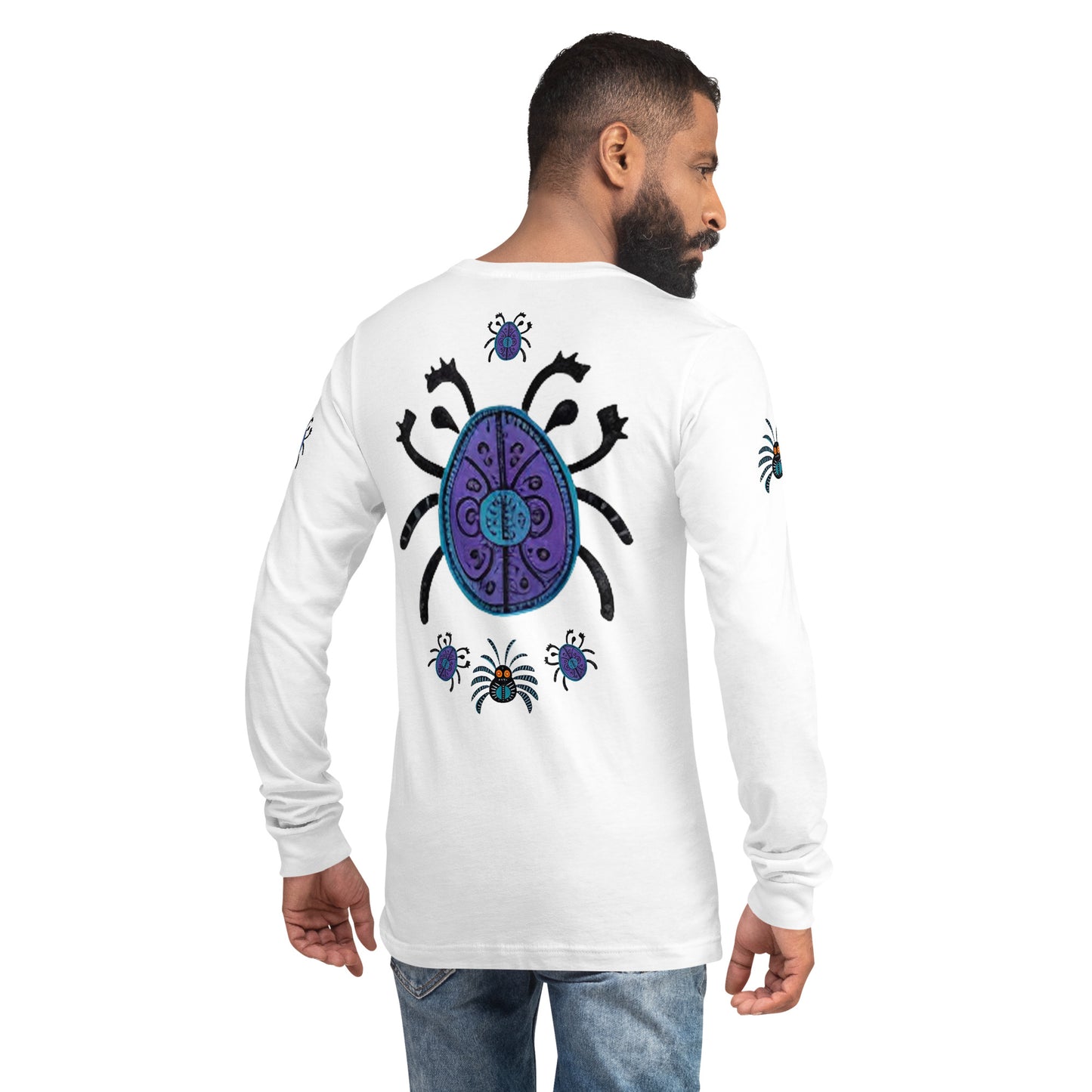 Striped Spider Critter #04 Unisex Long Sleeve Tee