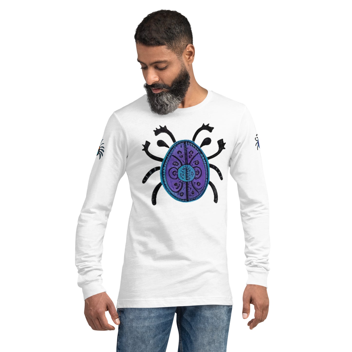 Striped Spider Critter #04 Unisex Long Sleeve Tee