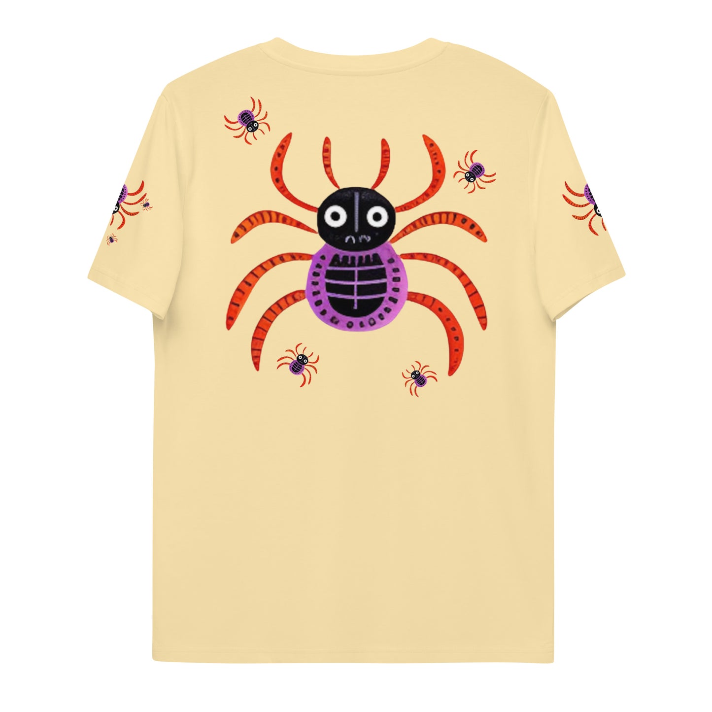 Striped Spider Critter #01 Unisex organic cotton t-shirt