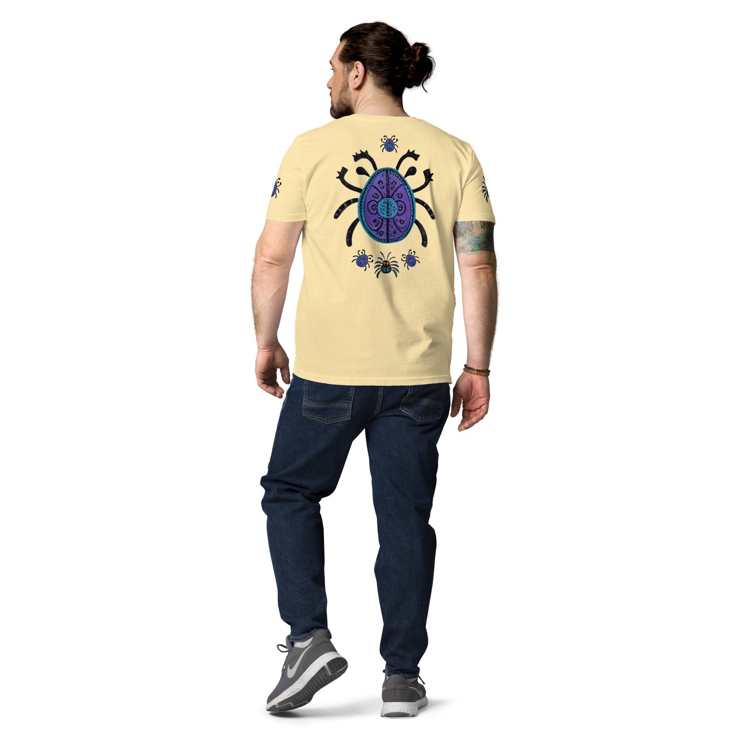 Striped Spider Critter #04 Unisex organic cotton t-shirt