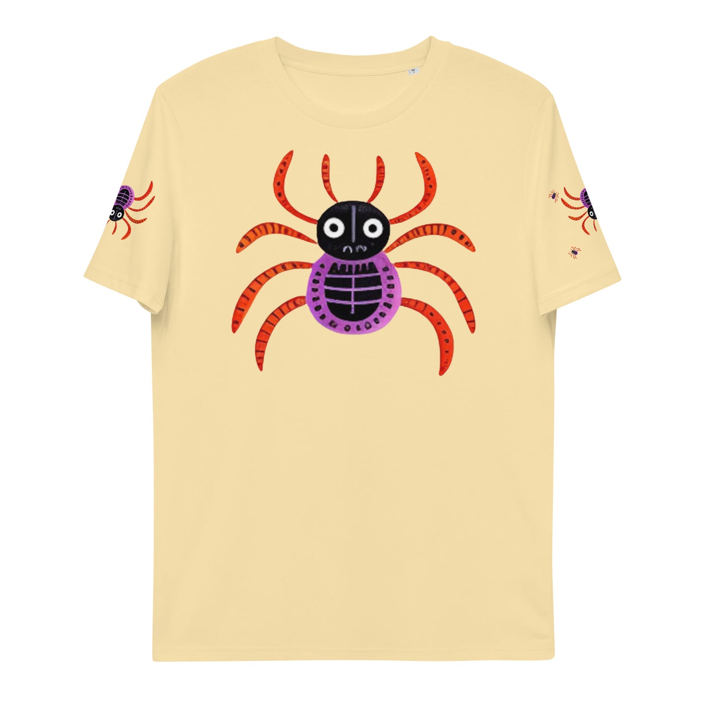 Striped Spider Critter #01 Unisex organic cotton t-shirt