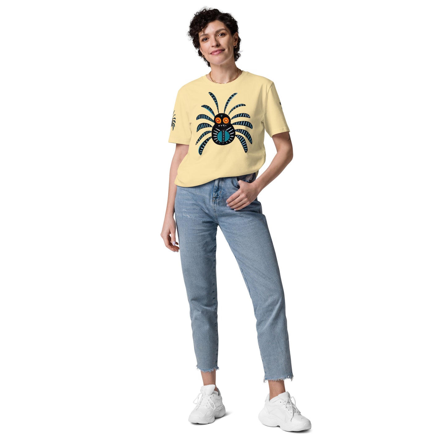 Striped Spider Critter #02 Unisex organic cotton t-shirt
