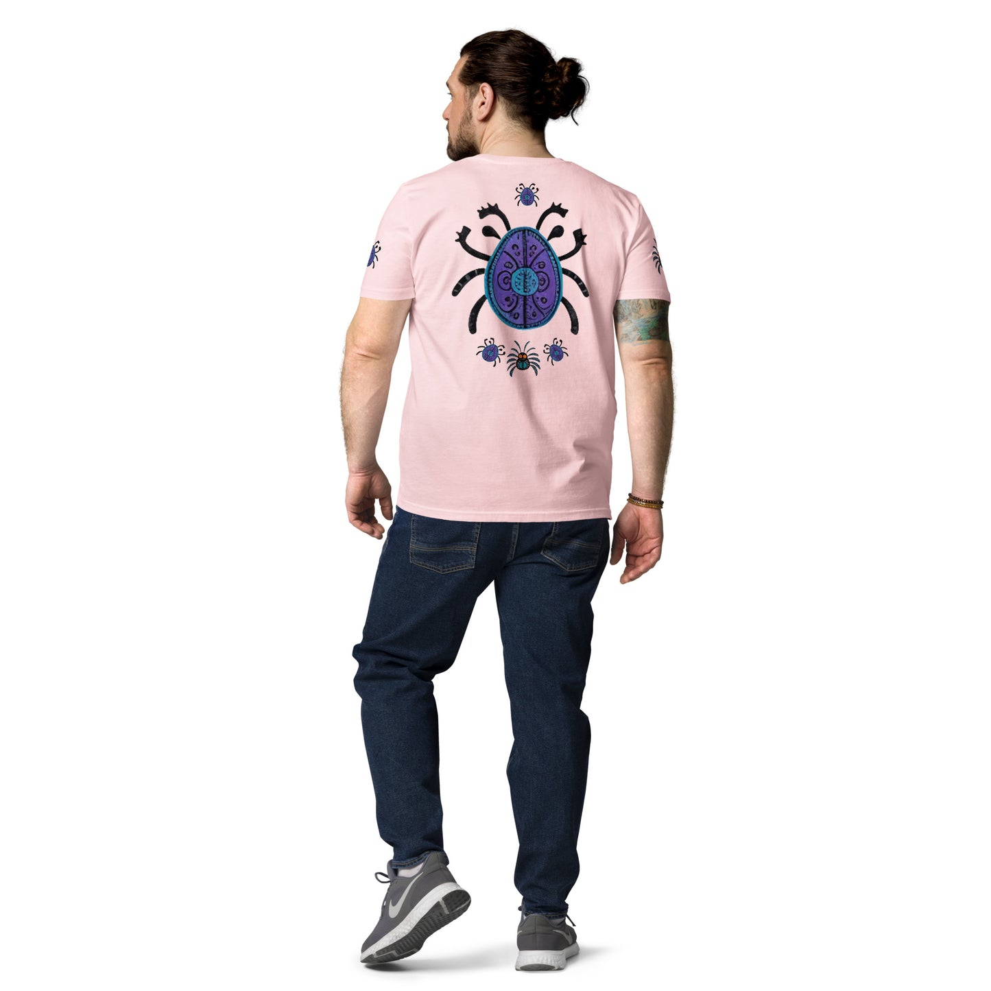 Striped Spider Critter #04 Unisex organic cotton t-shirt