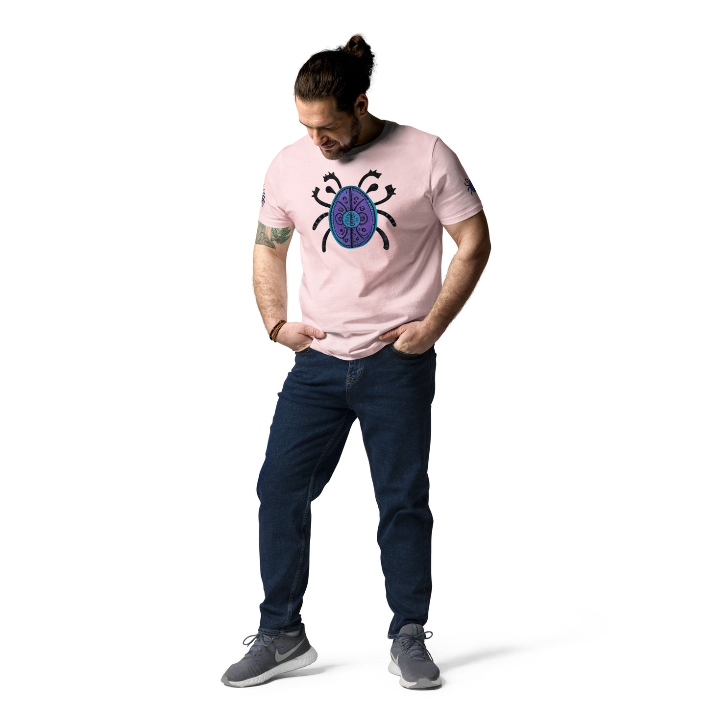 Striped Spider Critter #04 Unisex organic cotton t-shirt