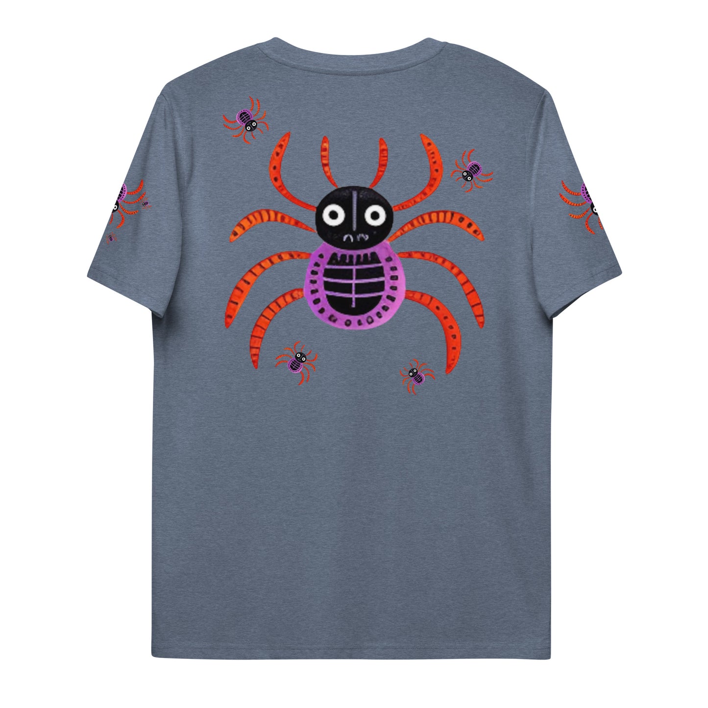Striped Spider Critter #01 Unisex organic cotton t-shirt