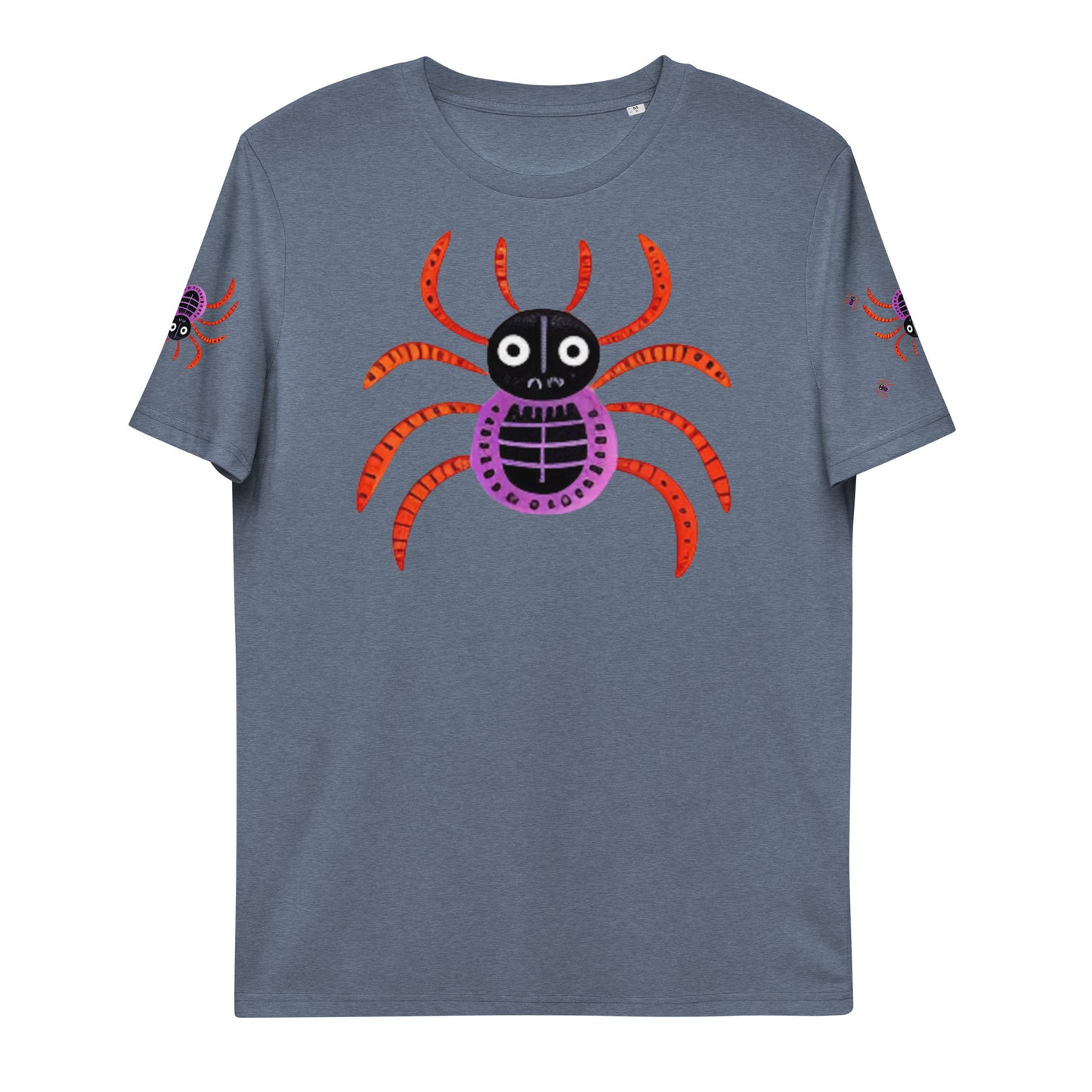 Striped Spider Critter #01 Unisex organic cotton t-shirt