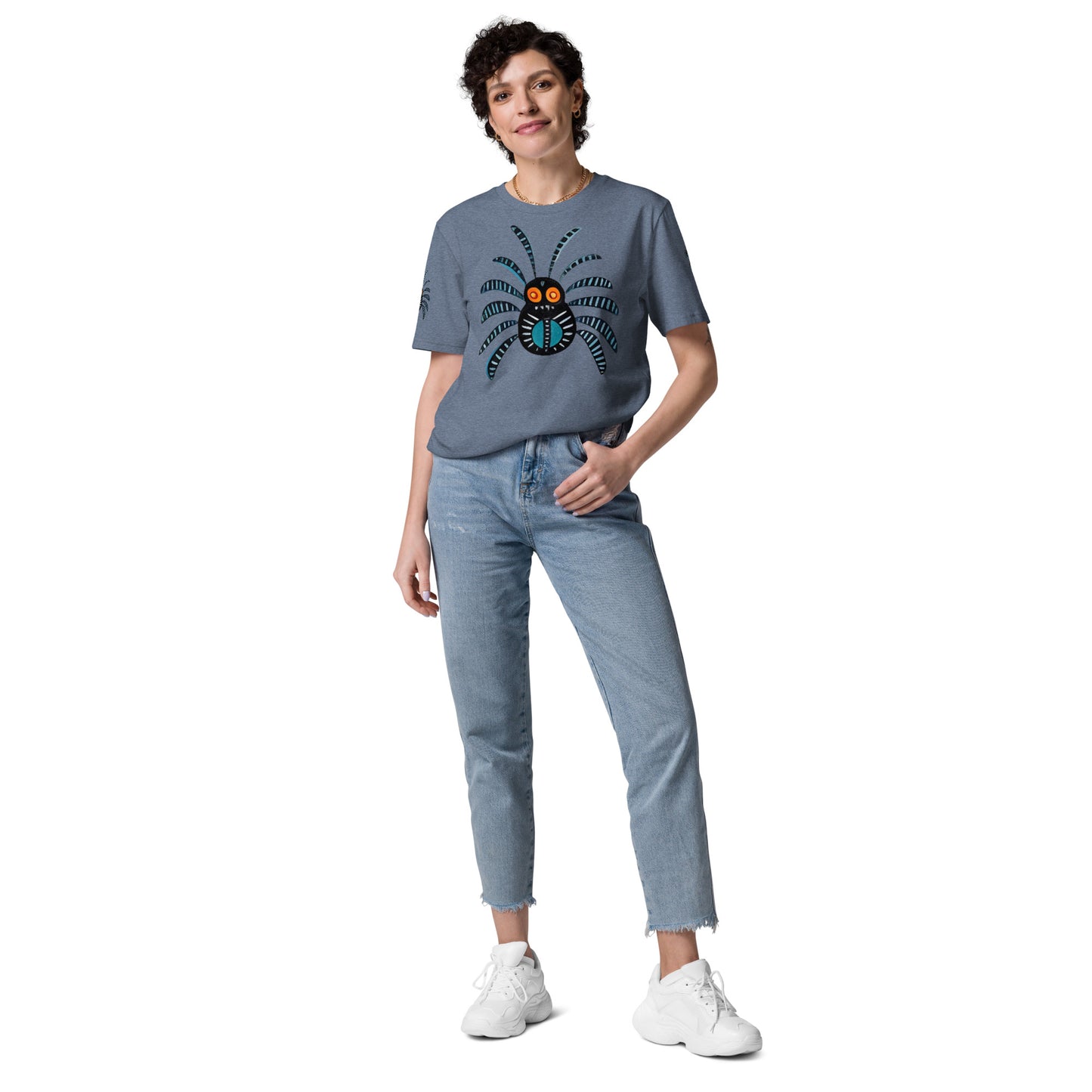 Striped Spider Critter #02 Unisex organic cotton t-shirt