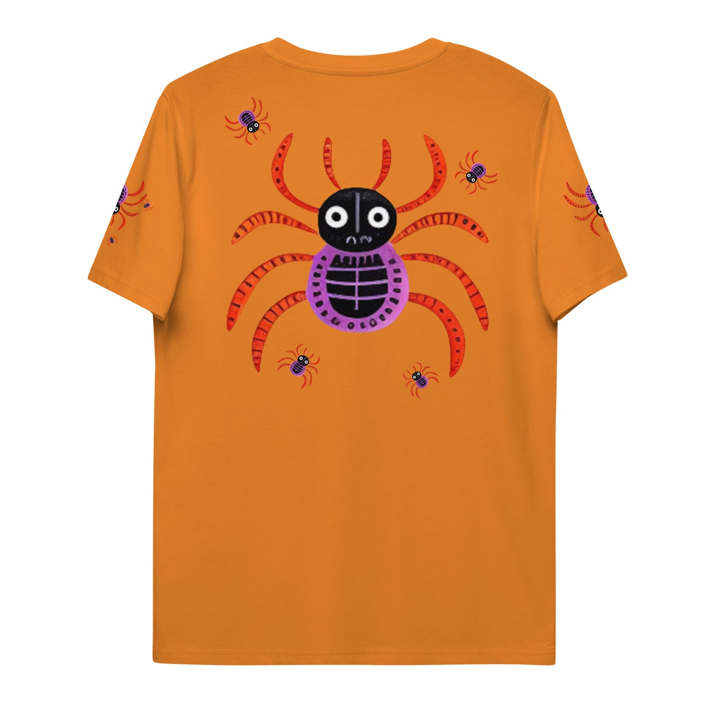 Striped Spider Critter #01 Unisex organic cotton t-shirt