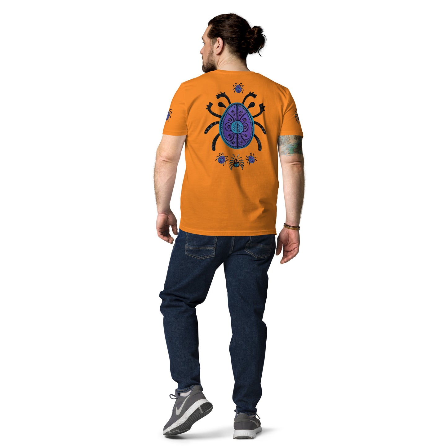 Striped Spider Critter #04 Unisex organic cotton t-shirt