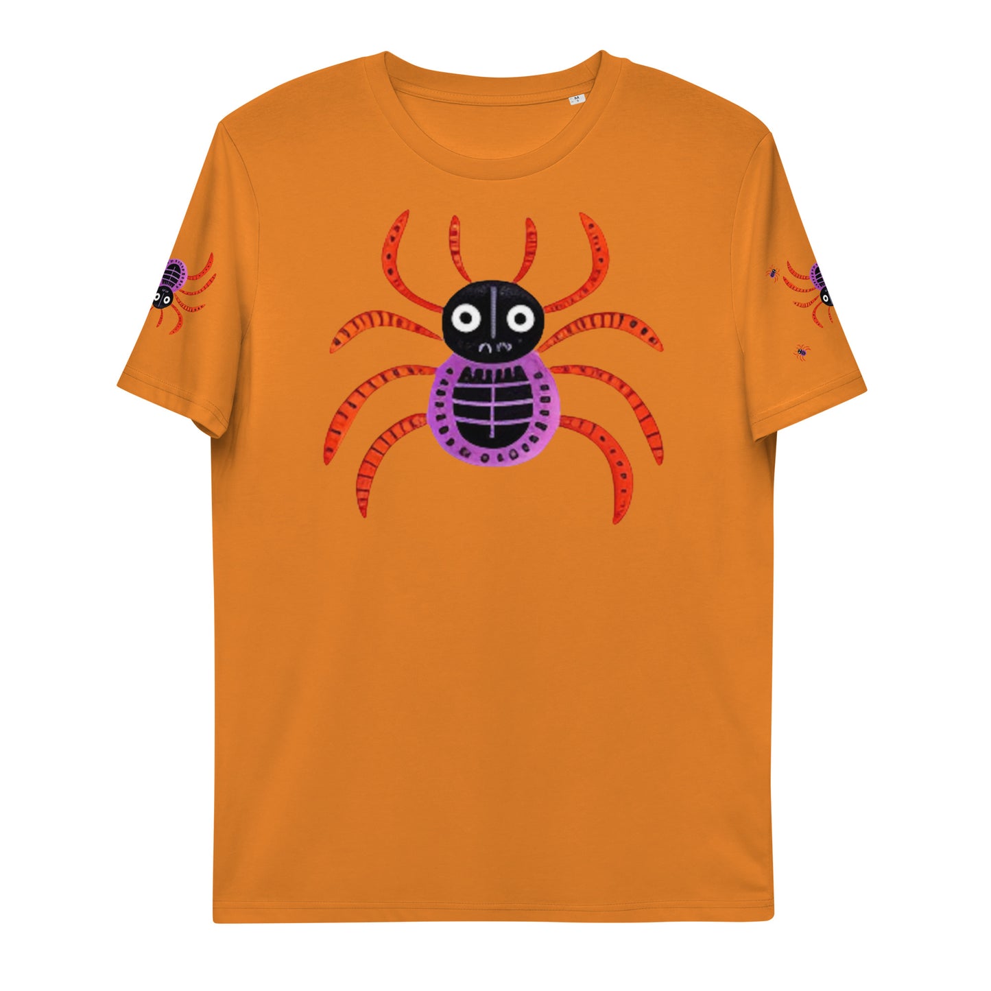 Striped Spider Critter #01 Unisex organic cotton t-shirt