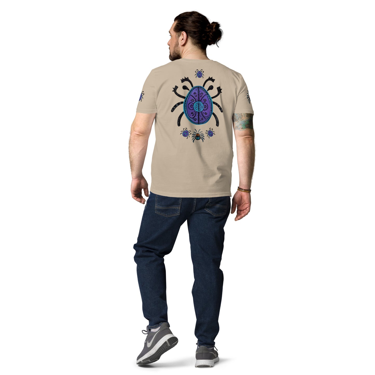Striped Spider Critter #04 Unisex organic cotton t-shirt