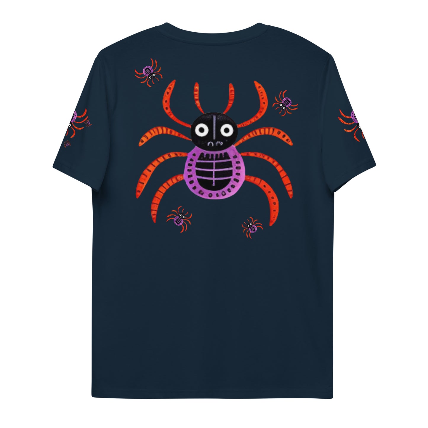 Striped Spider Critter #01 Unisex organic cotton t-shirt