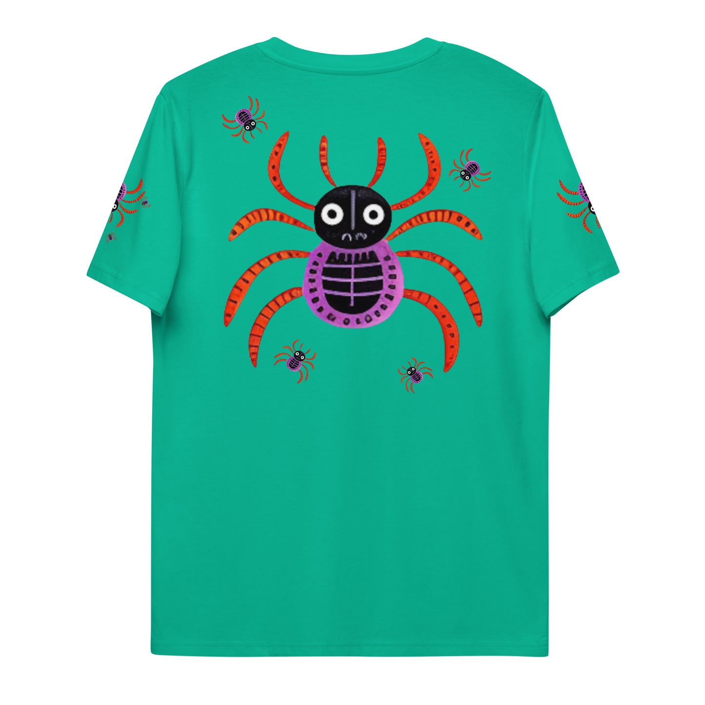Striped Spider Critter #01 Unisex organic cotton t-shirt