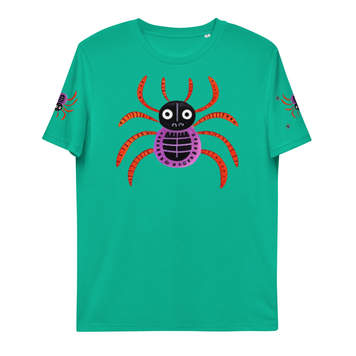 Striped Spider Critter #01 Unisex organic cotton t-shirt