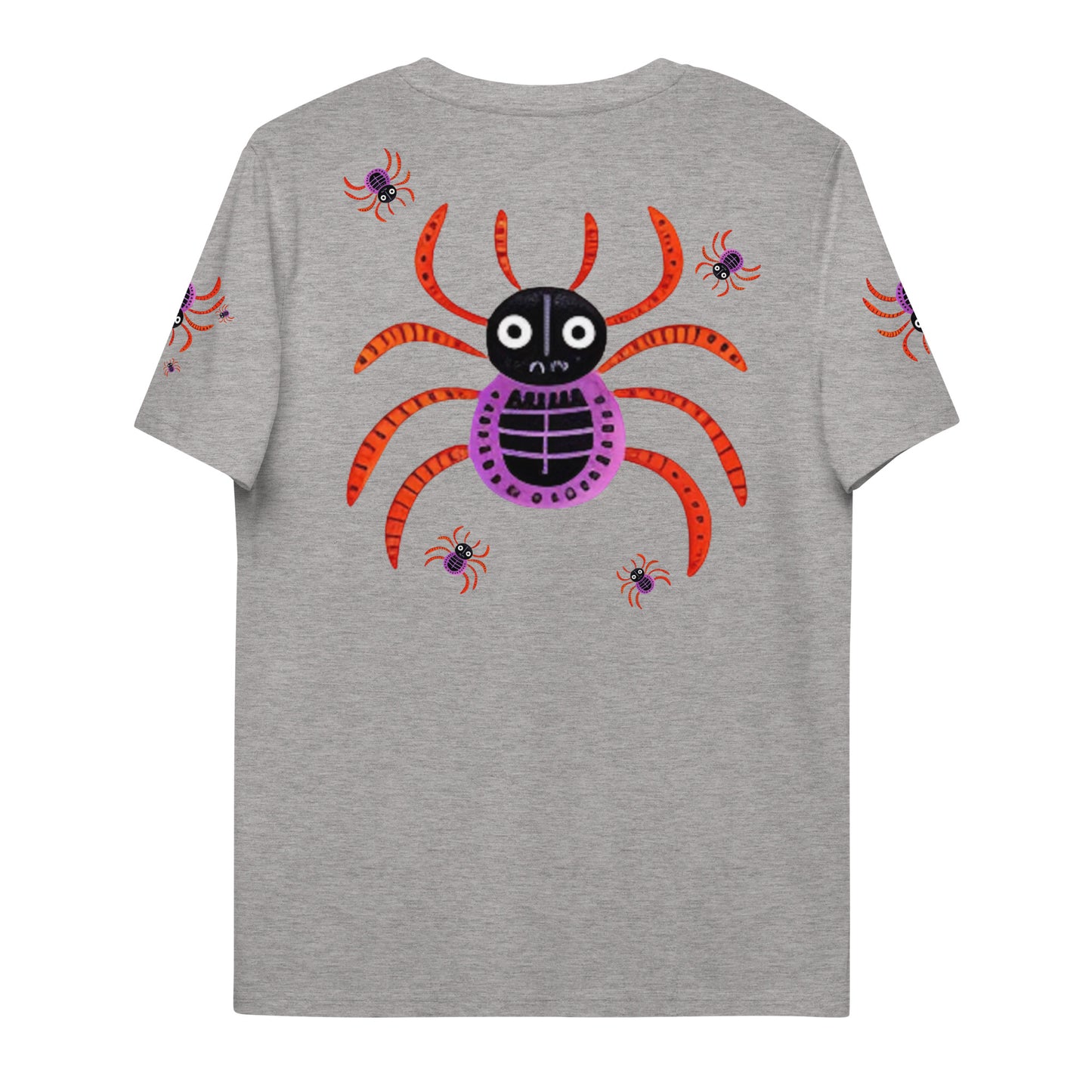 Striped Spider Critter #01 Unisex organic cotton t-shirt