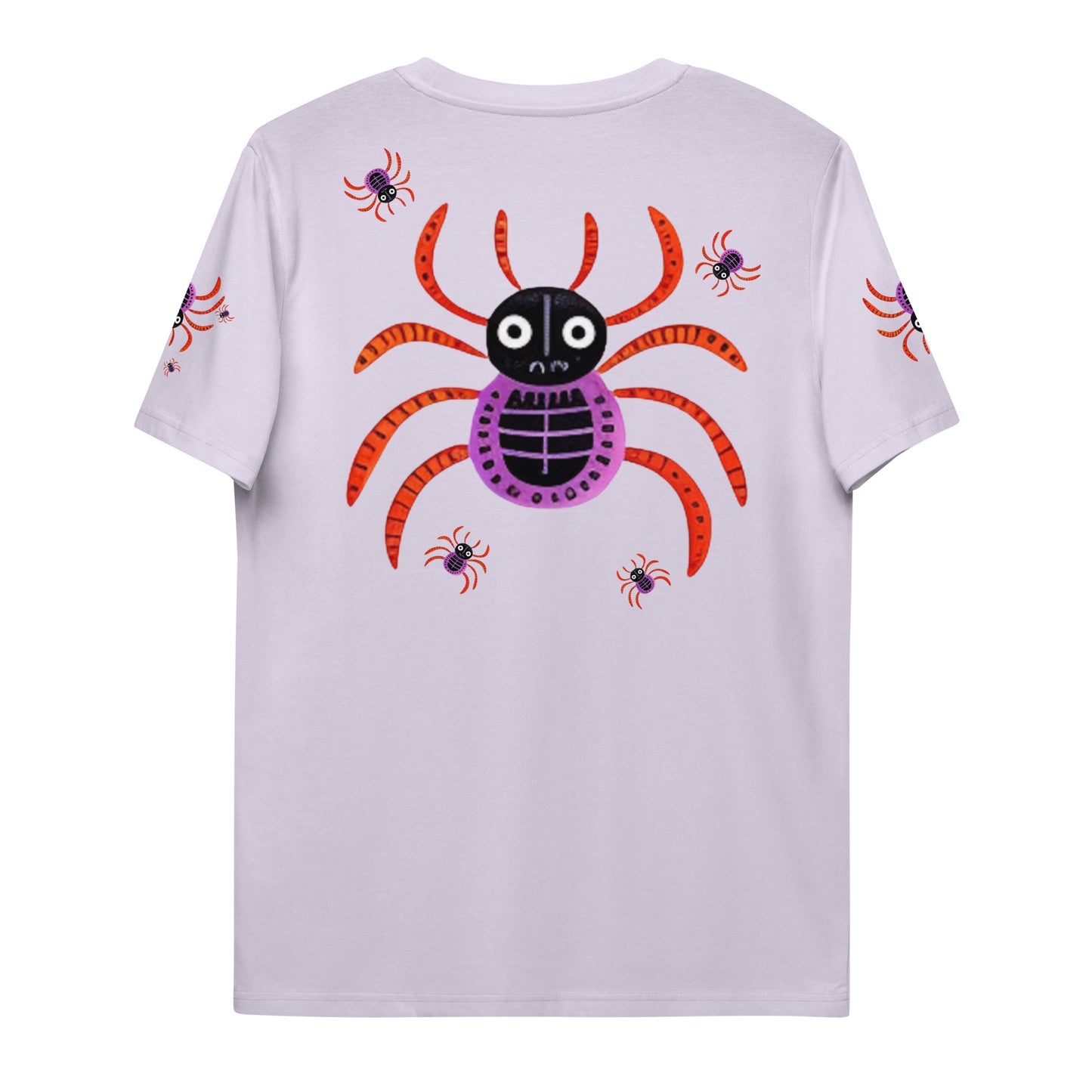 Striped Spider Critter #01 Unisex organic cotton t-shirt