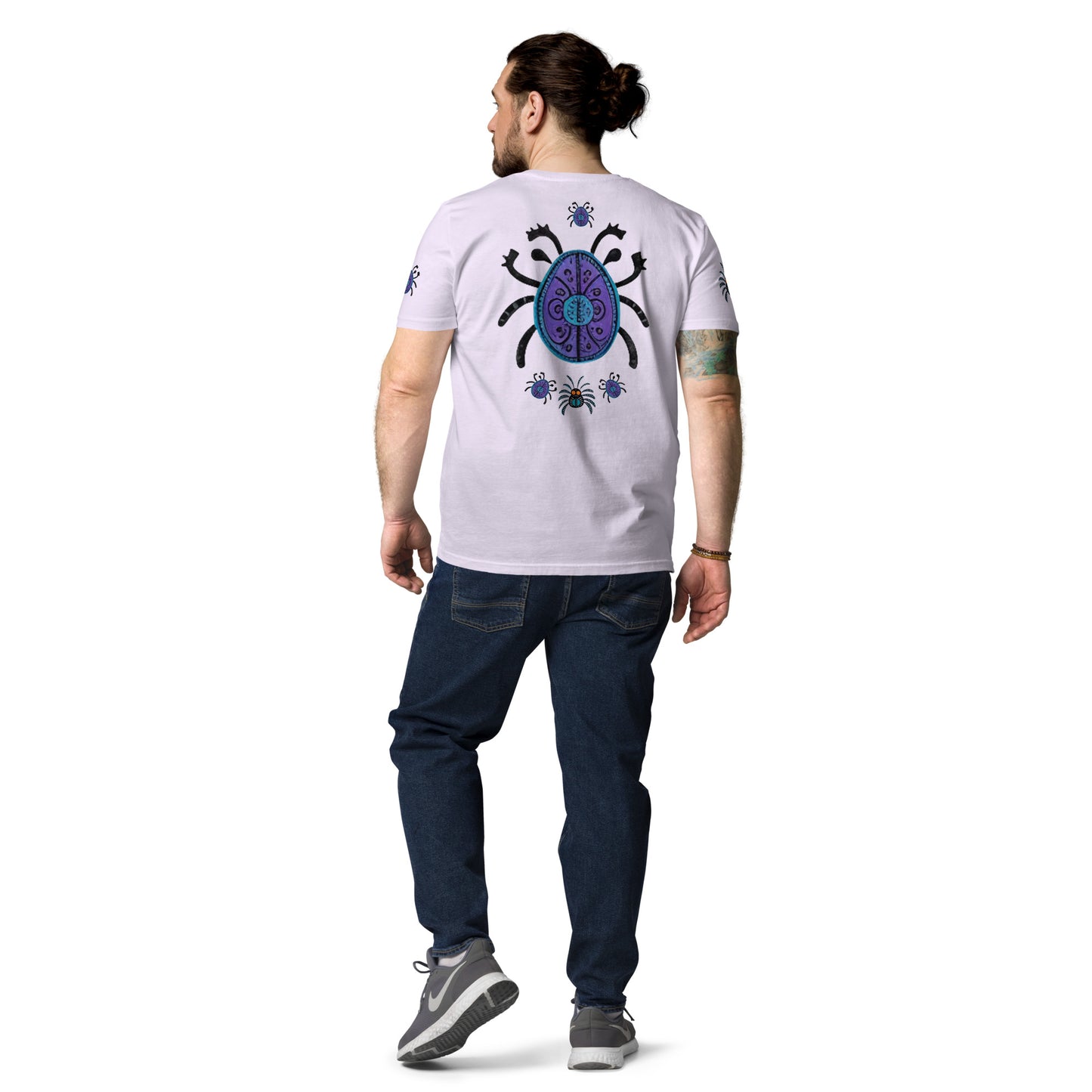 Striped Spider Critter #04 Unisex organic cotton t-shirt