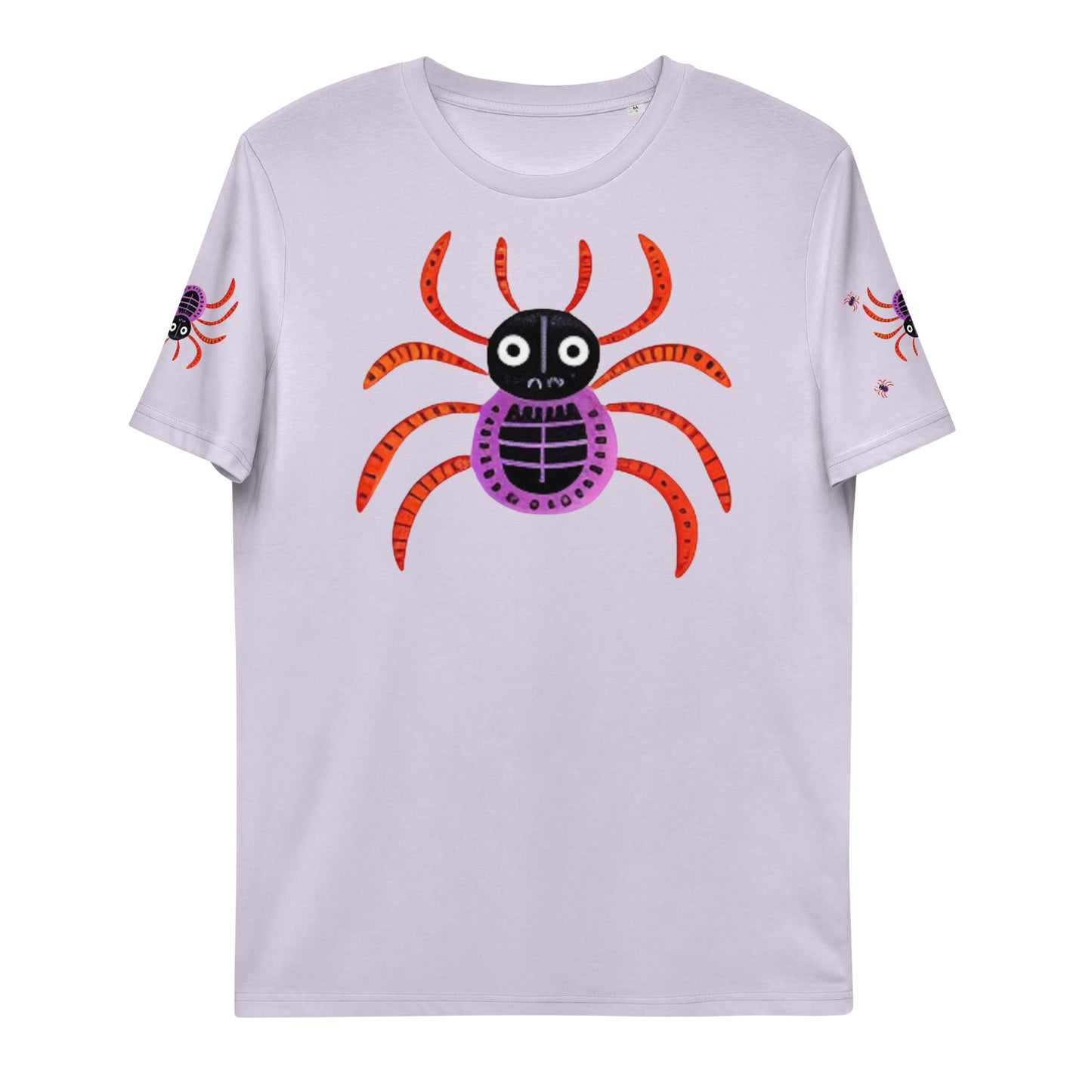 Striped Spider Critter #01 Unisex organic cotton t-shirt