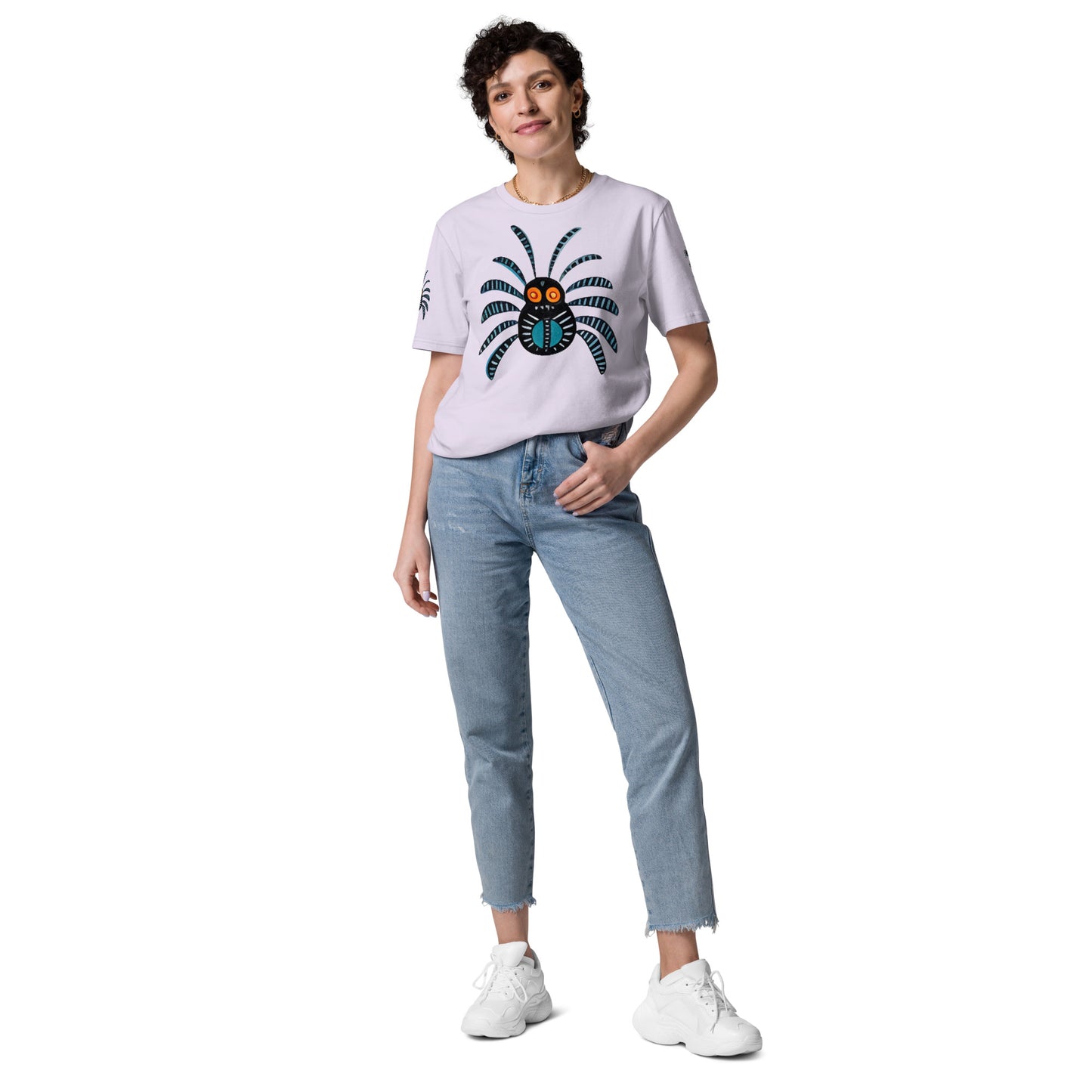 Striped Spider Critter #02 Unisex organic cotton t-shirt