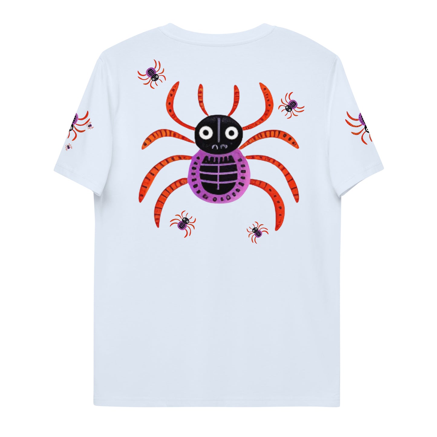 Striped Spider Critter #01 Unisex organic cotton t-shirt