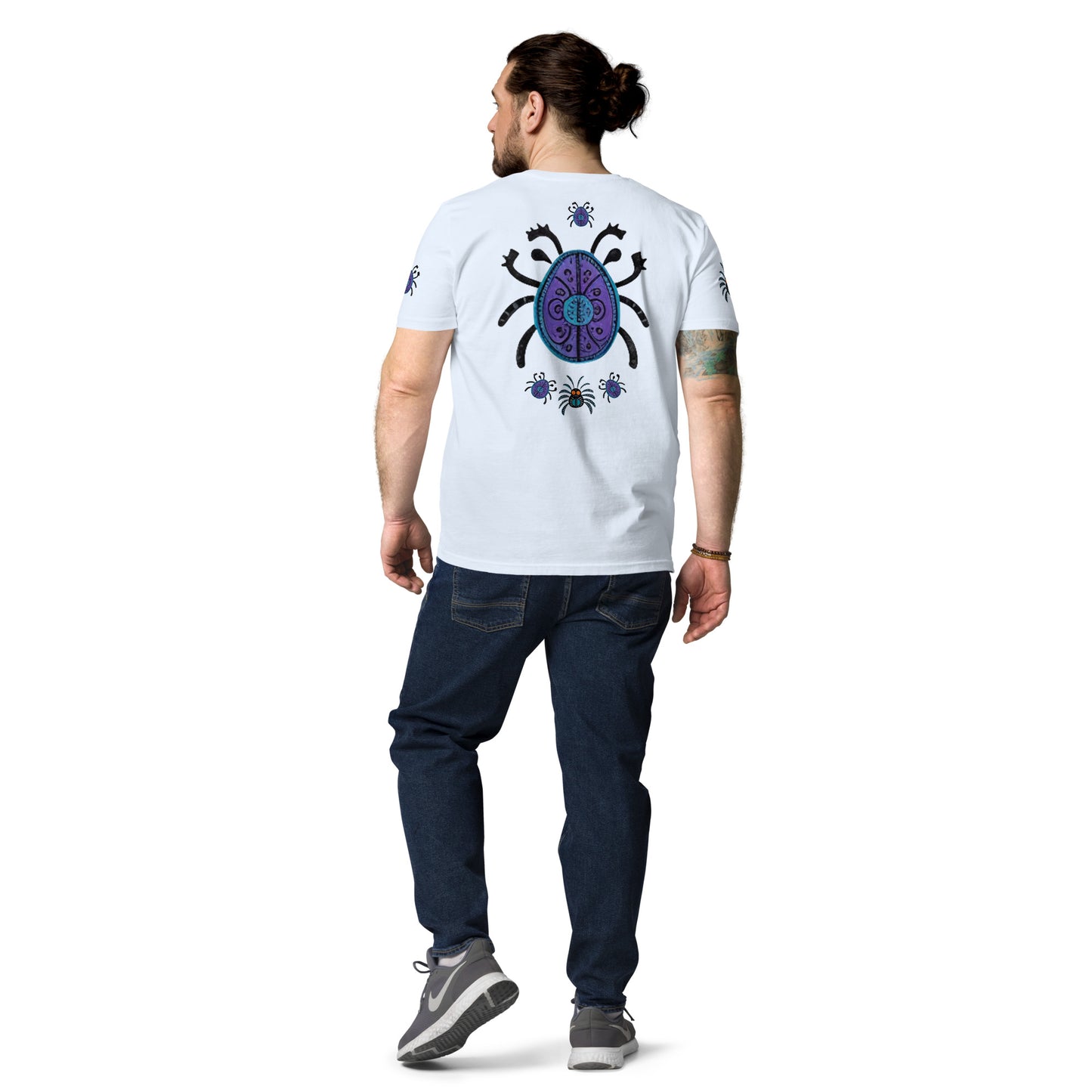 Striped Spider Critter #04 Unisex organic cotton t-shirt