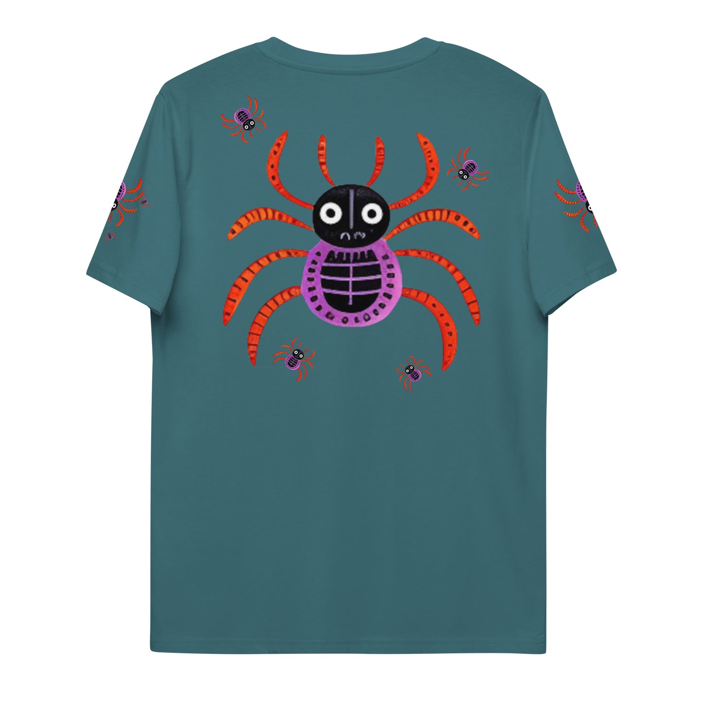Striped Spider Critter #01 Unisex organic cotton t-shirt