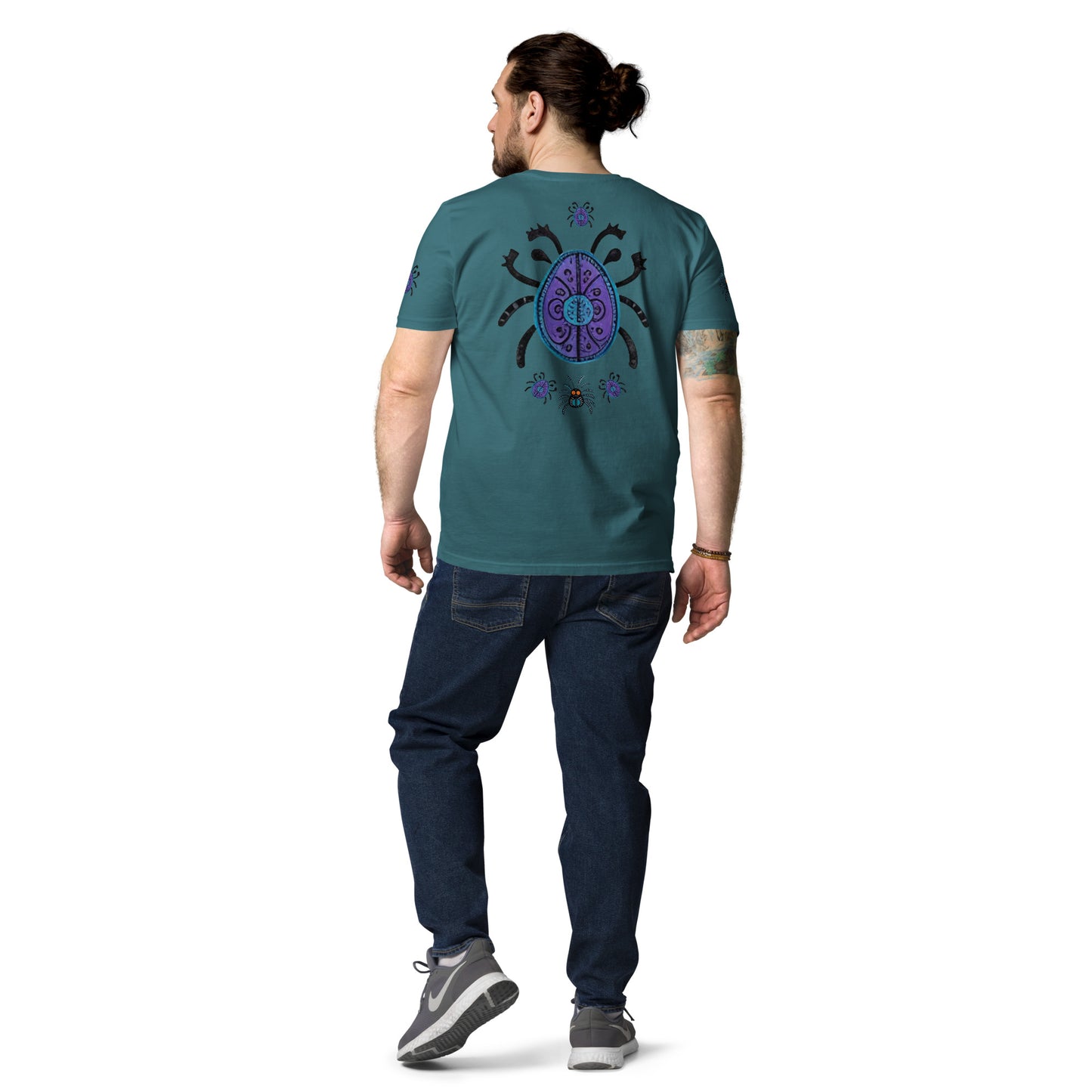 Striped Spider Critter #04 Unisex organic cotton t-shirt