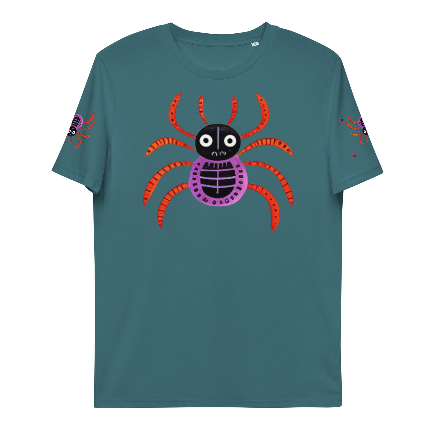 Striped Spider Critter #01 Unisex organic cotton t-shirt