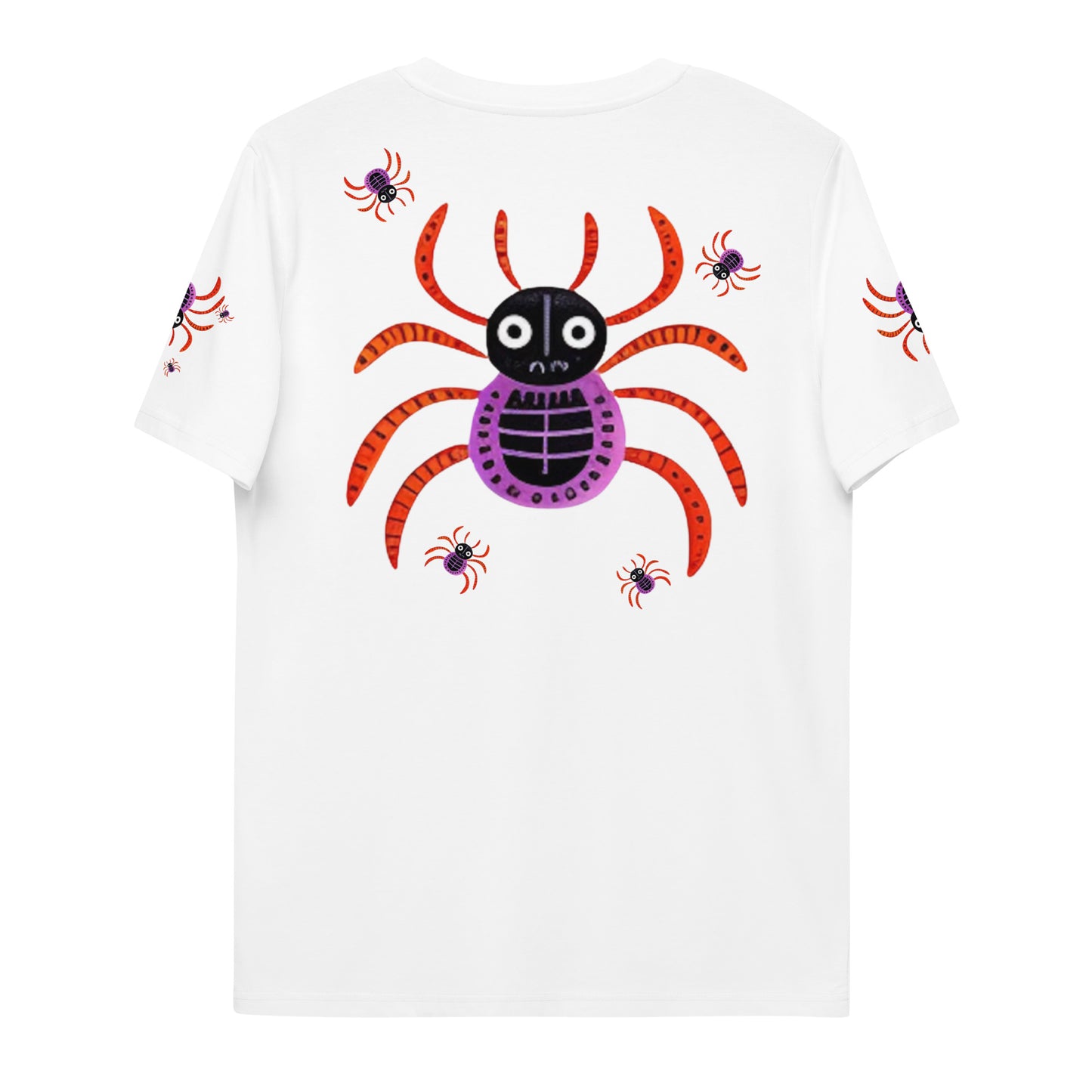 Striped Spider Critter #01 Unisex organic cotton t-shirt